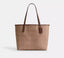 City Tote Bag In Signature Tan Brown