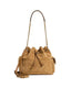 Charlie Quilted Suede Drawstring Shoulder Bag