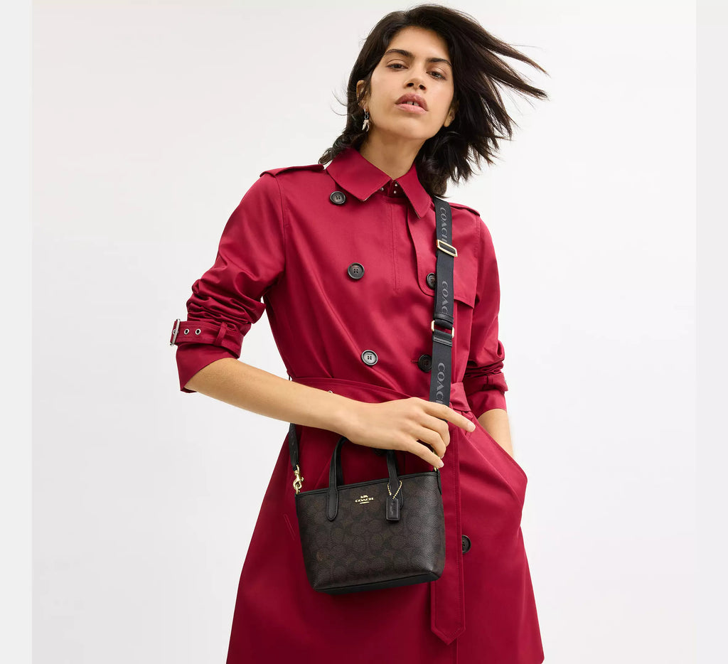 Coach City Mini Tote Bag In Signature Canvas