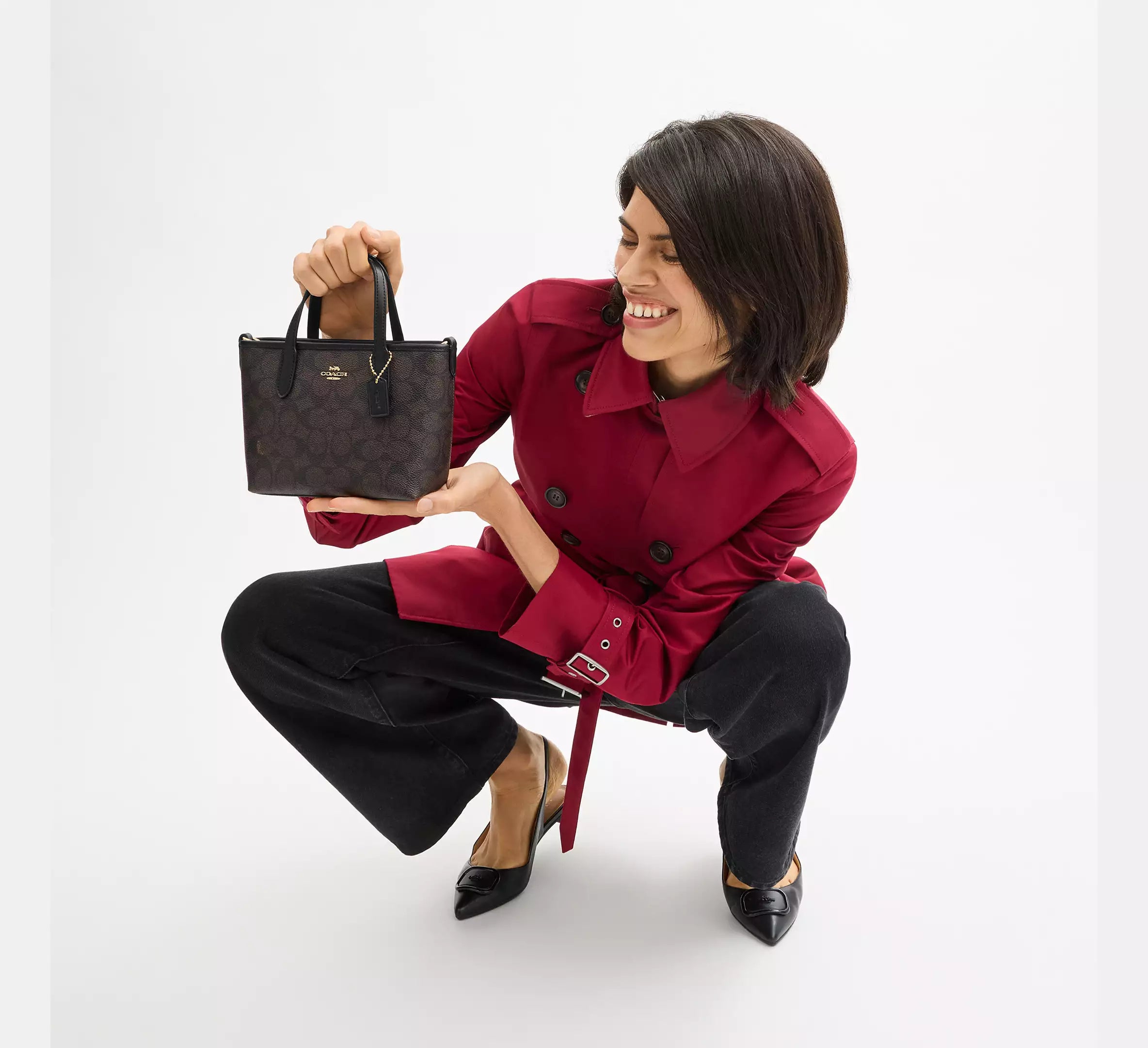 Coach City Mini Tote Bag In Signature Canvas