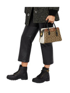 Signature Mini Darcie Carryall Crossbody Bag Khaki Multi