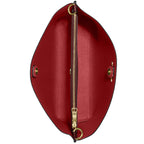 Mollie Bucket Bag 22 In Signature Canvas in Brown / Red