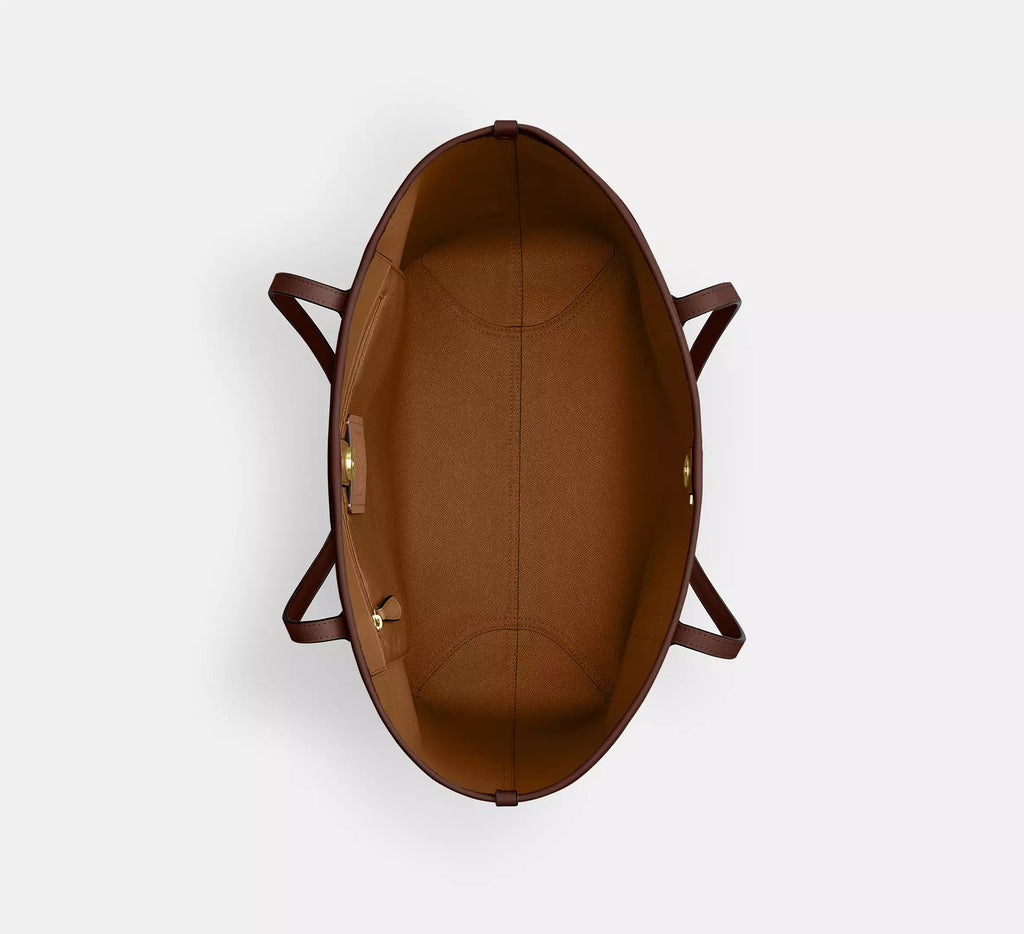 City Tote Bag In Signature Tan Brown