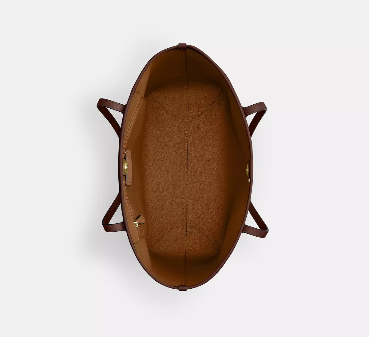 City Tote Bag In Signature Tan Brown