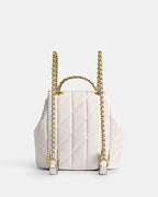 Tabby Backpack With Pillow Quilting White