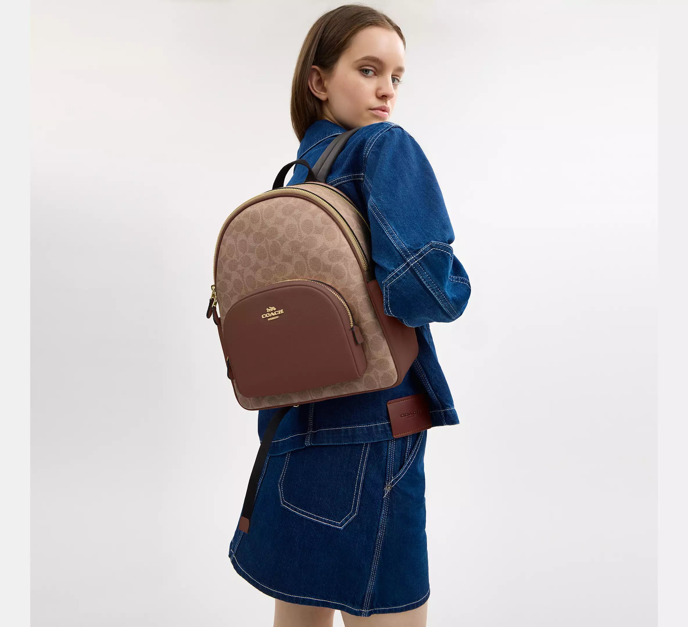 Court Backpack In Signature Tan Brown Secondary image