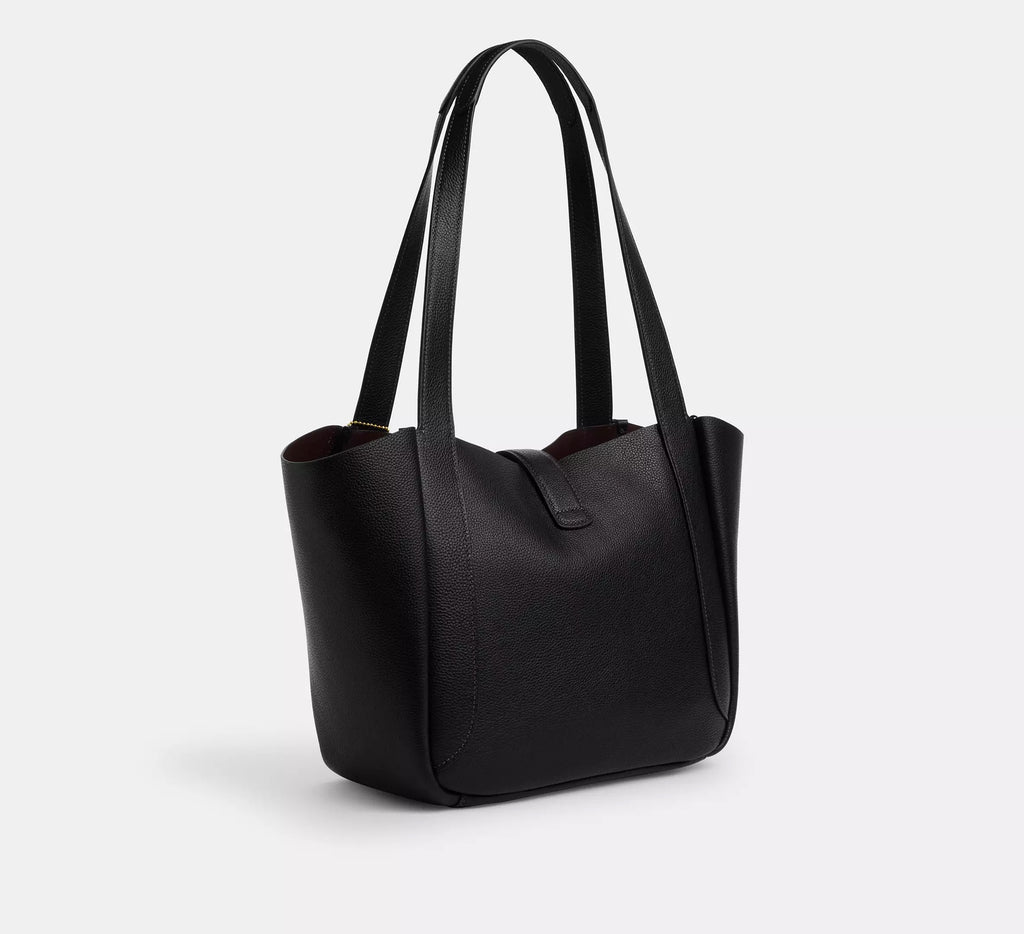 Hadley Turnlock Tote Bag In Black