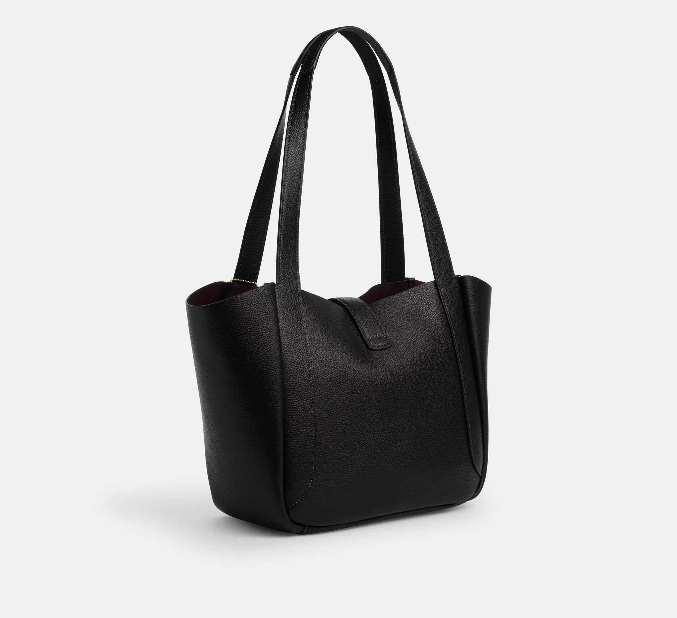 Hadley Turnlock Tote Bag In Black