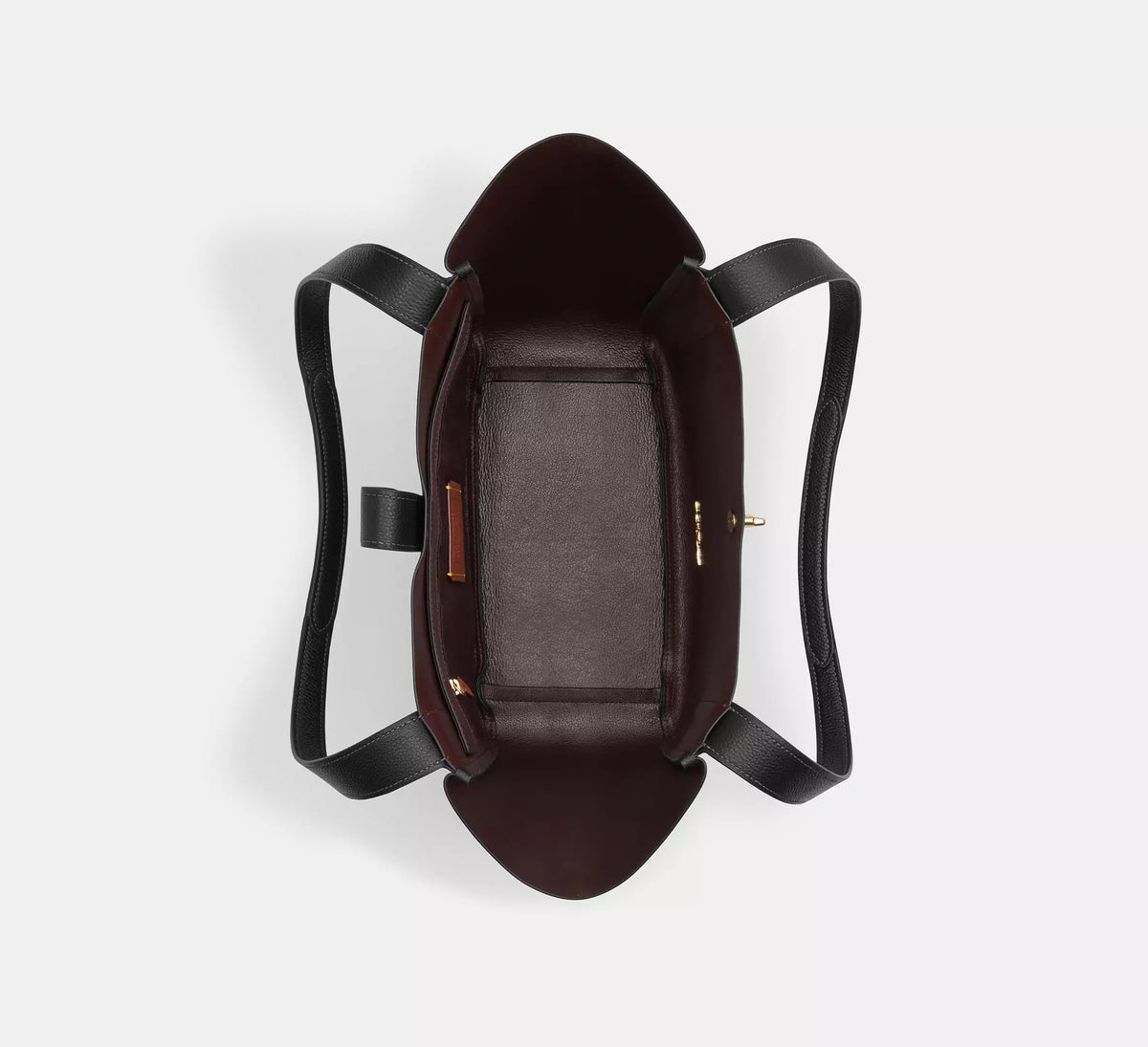 Hadley Turnlock Tote Bag In Black