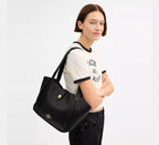 Hadley Turnlock Tote Bag In Black