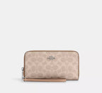 Long Zip Around Wallet With Detachable Card Case In Signature Canvas