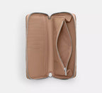 Long Zip Around Wallet With Detachable Card Case In Signature Canvas