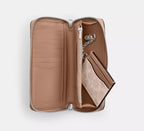 Long Zip Around Wallet With Detachable Card Case In Signature Canvas