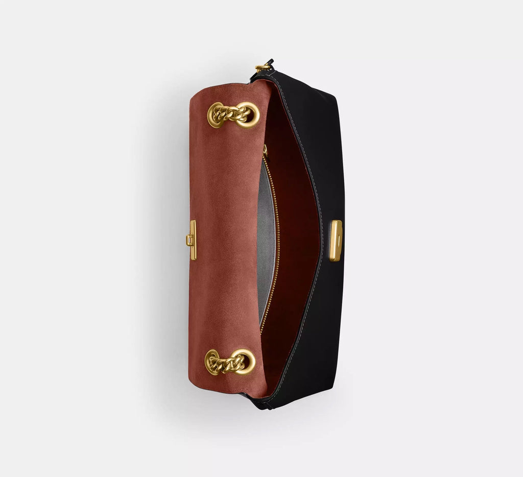 Chelsea Shoulder Bag 30 With Chain Brass/Black