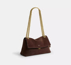 Chelsea Shoulder Bag 30 With Chain Brass/Dark Chocolate