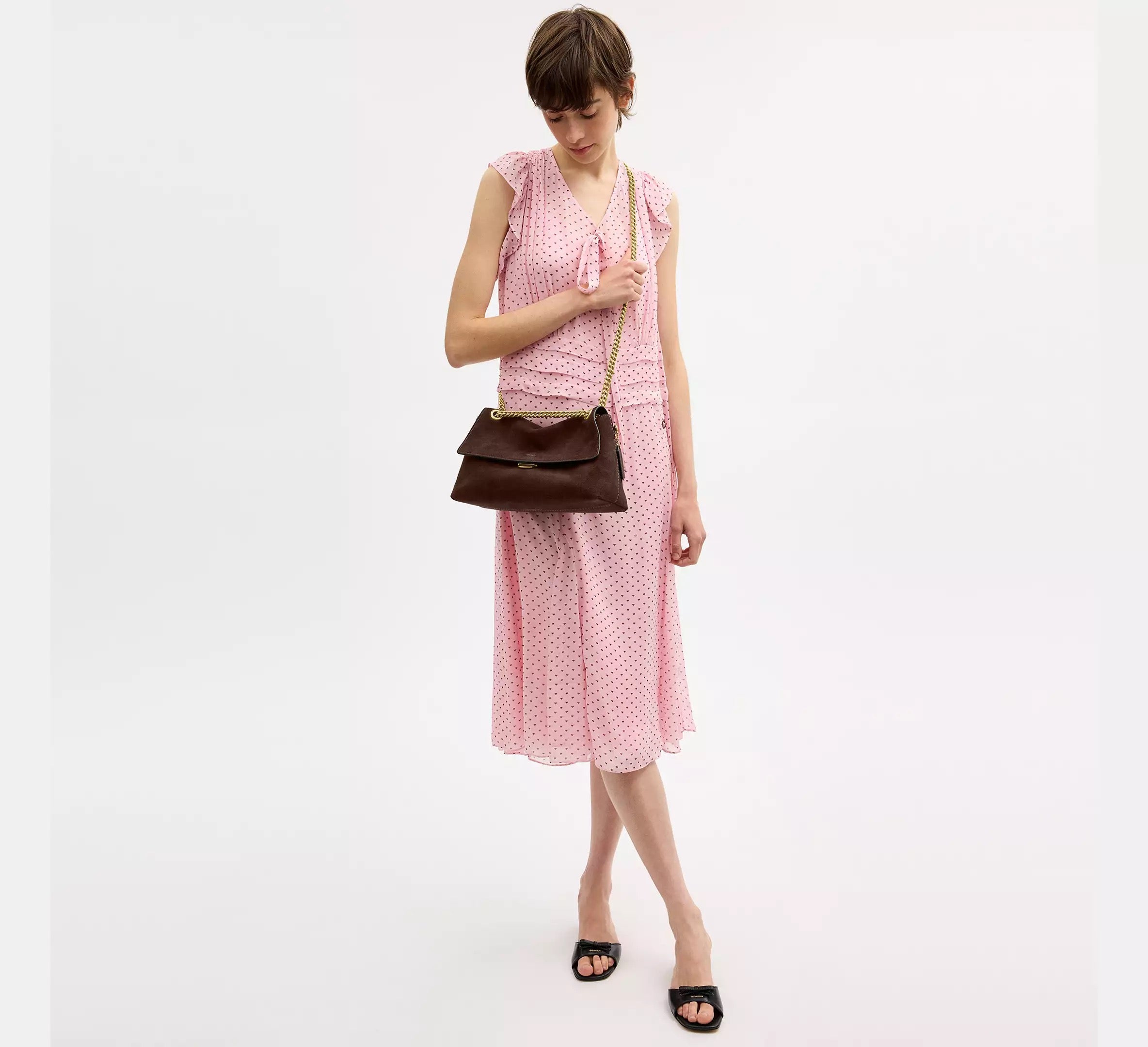 Chelsea Shoulder Bag 30 With Chain Brass/Dark Chocolate Secondary image