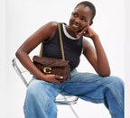Tabby Shoulder Bag 26 With Pillow Quilting Brown