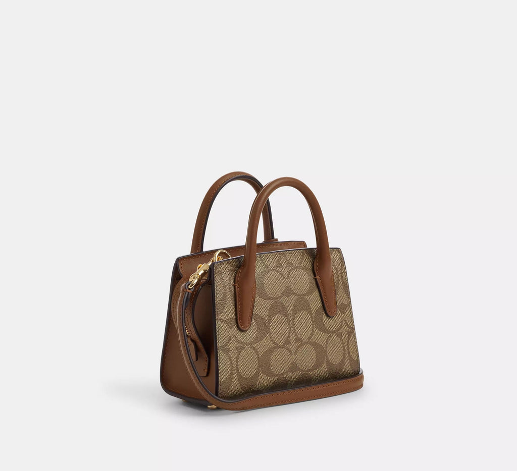 Andrea Mini Carryall In Signature Canvas Gold/Khaki