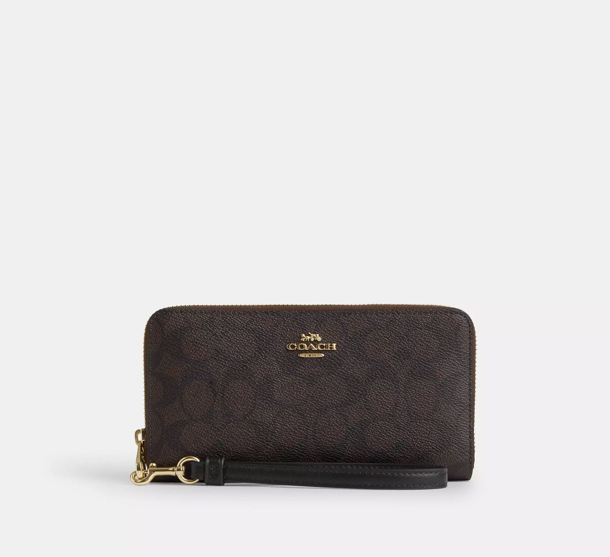 Long Zip Around Wallet In Signature Canvas Main image