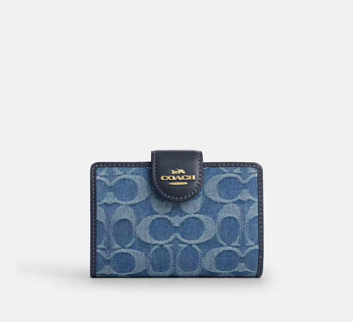 Medium Corner Zip Wallet In Signature Denim Main image