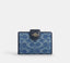 Medium Corner Zip Wallet In Signature Denim