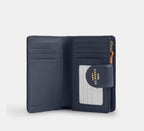 Medium Corner Zip Wallet In Signature Denim