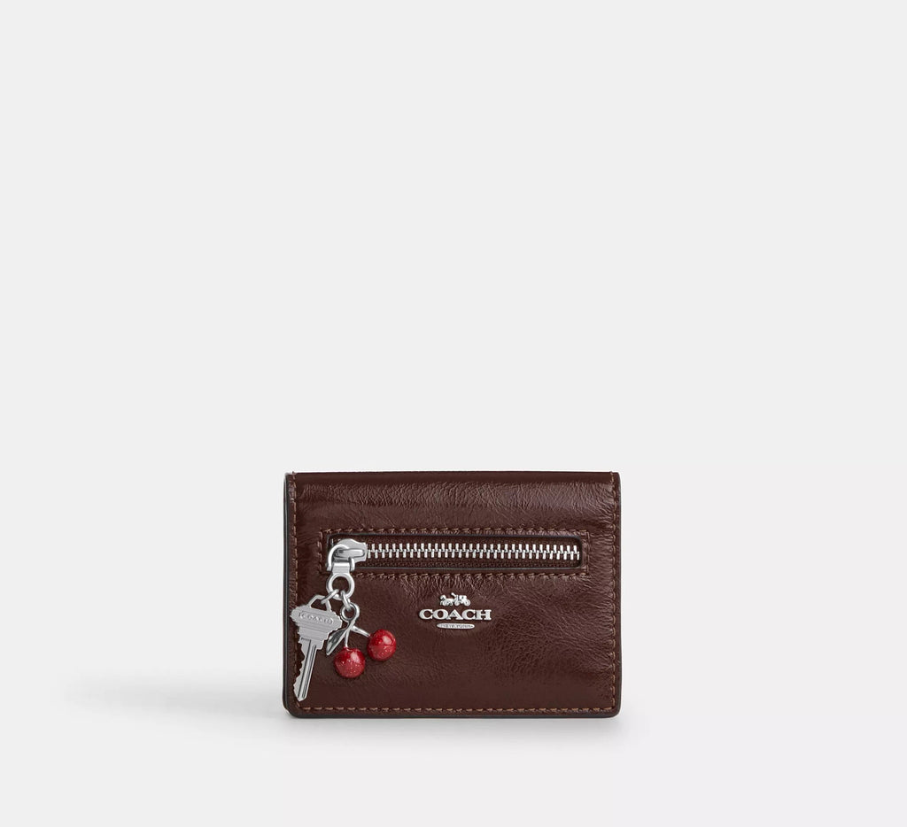 Card Case With Charms Silver/Maple