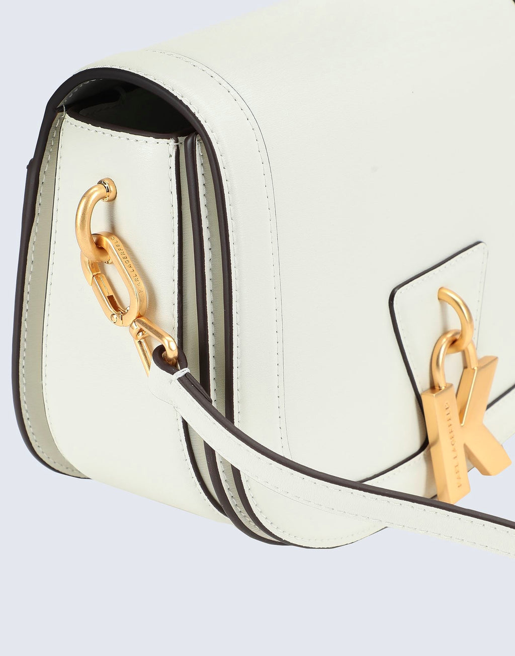 Karl Lagerfeld White K/Lock Medium Crossbody Bag