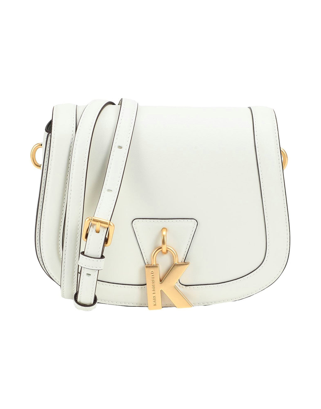 Karl Lagerfeld White K/Lock Medium Crossbody Bag