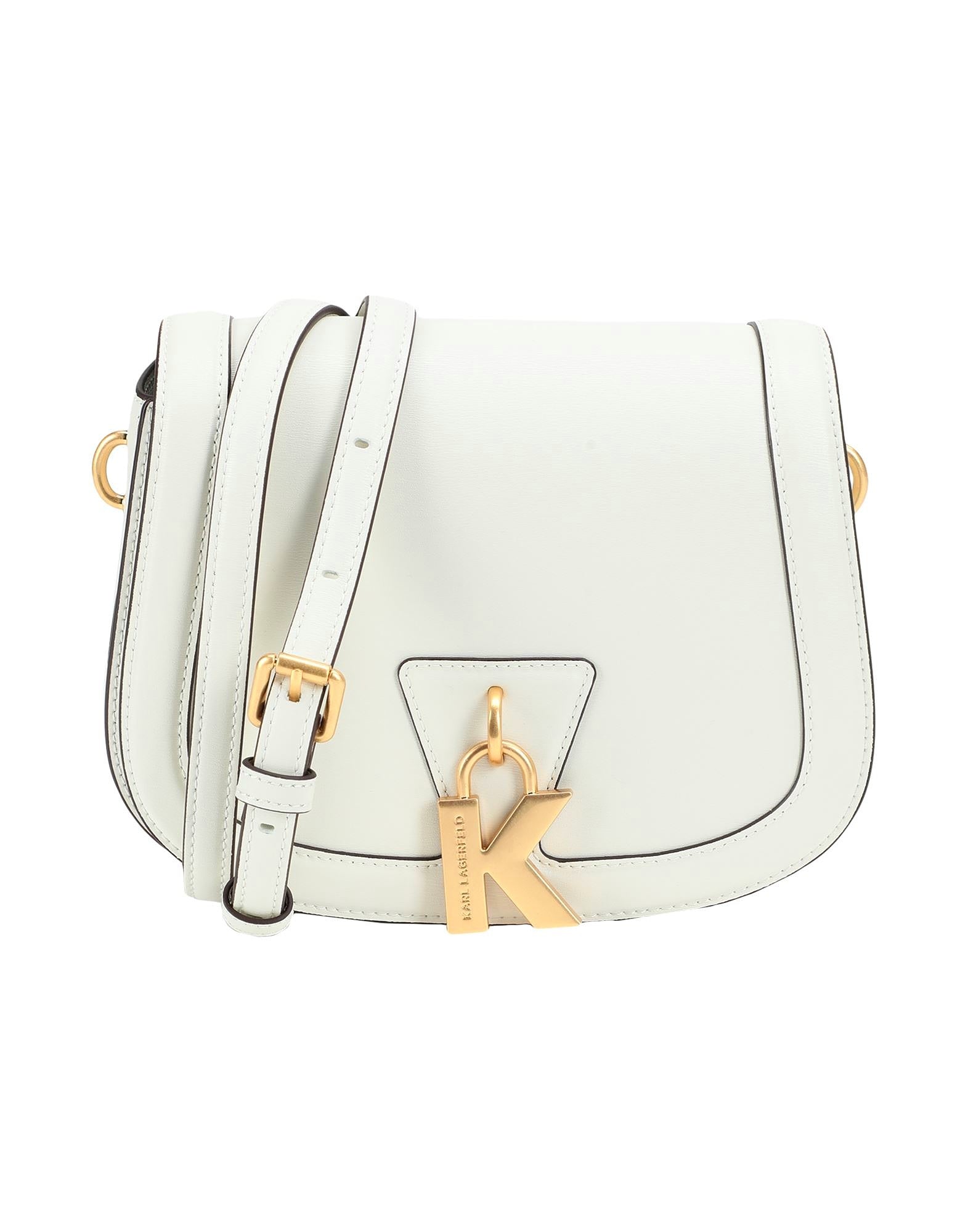 Karl Lagerfeld White K/Lock Medium Crossbody Bag
