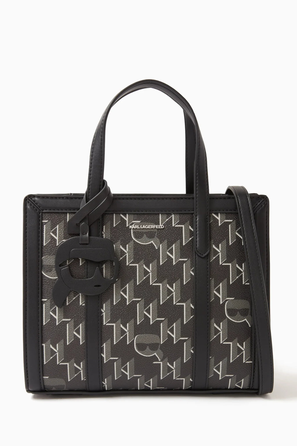 K/Ikonik 2.0 Monogram Tote Bag in black