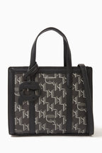 K/Ikonik 2.0 Monogram Tote Bag in black