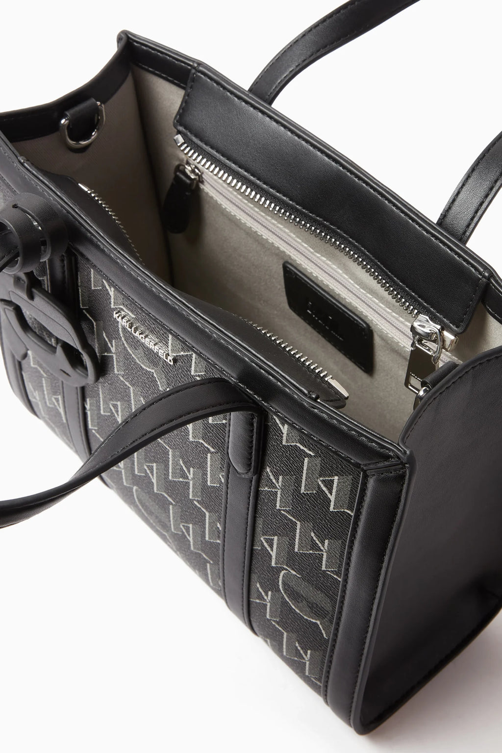 K/Ikonik 2.0 Monogram Tote Bag in black