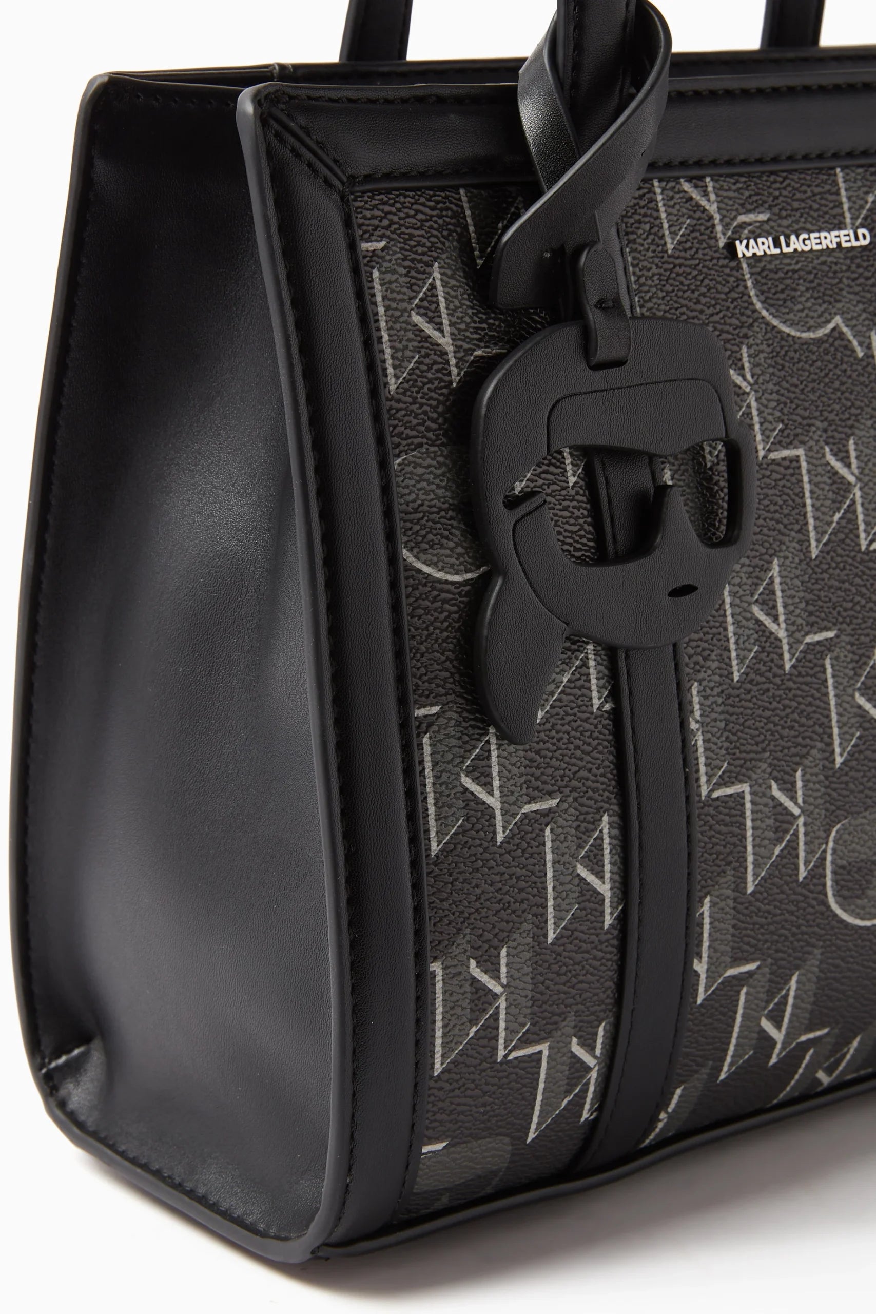 K/Ikonik 2.0 Monogram Tote Bag in black