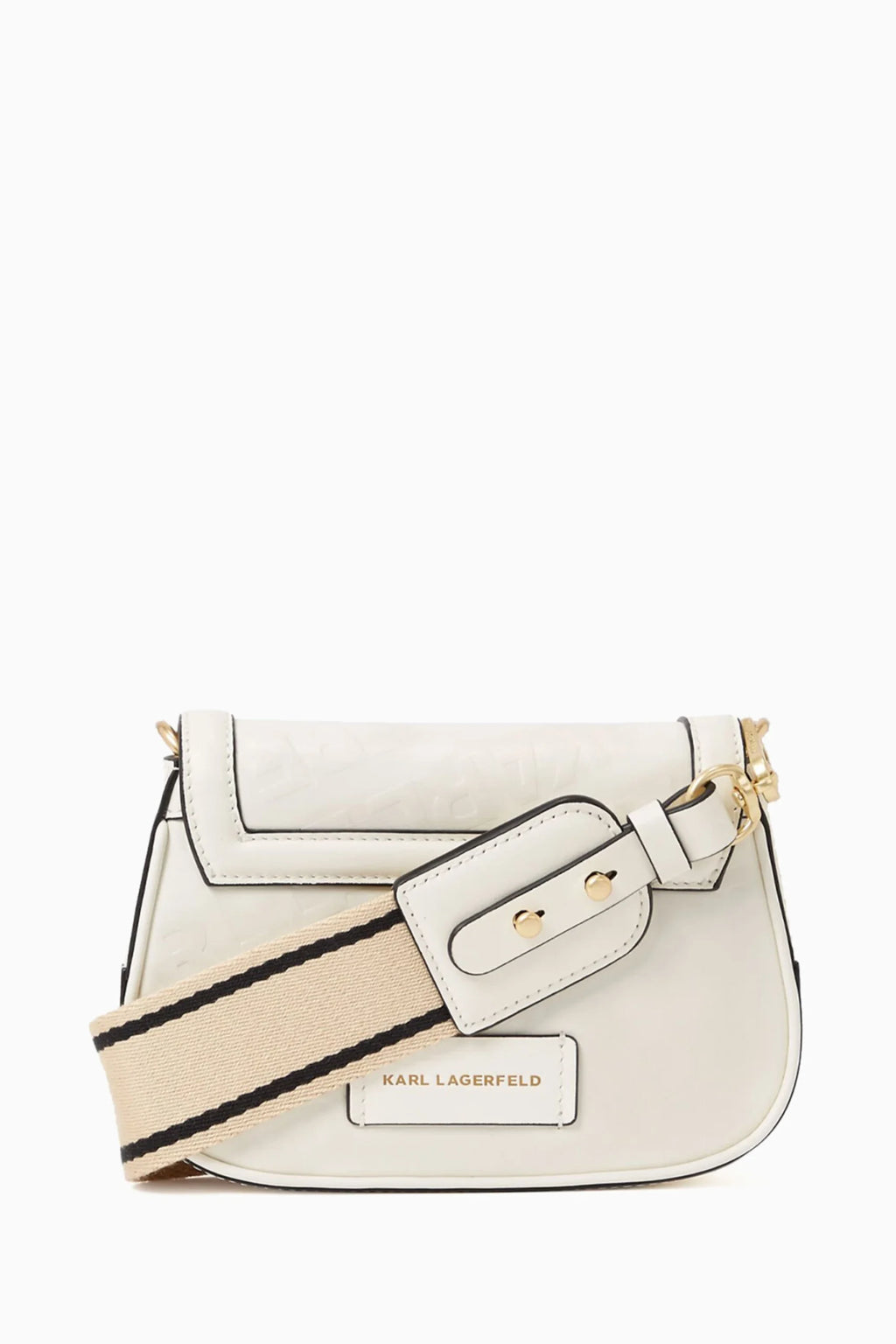 Karl Lagerfeld K/Letters embossed crossbody bag White