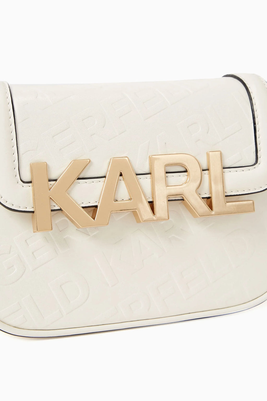 Karl Lagerfeld K/Letters embossed crossbody bag White