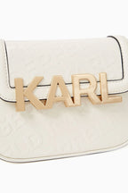 Karl Lagerfeld K/Letters embossed crossbody bag White