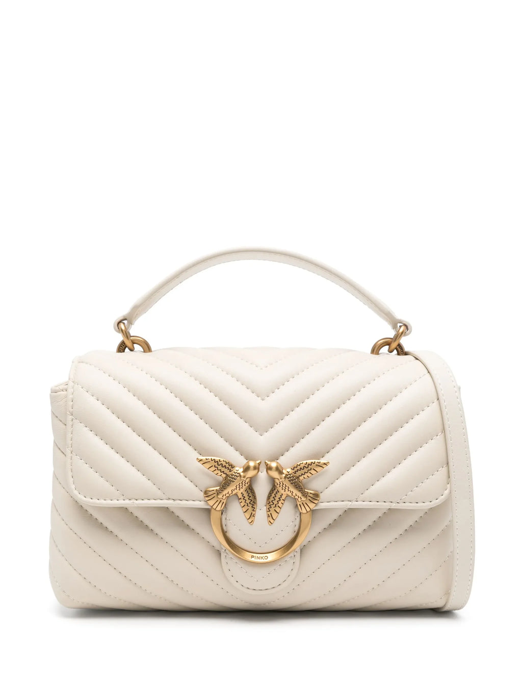 Lady Love Bag Puff medium handbag in chevron nappa leather