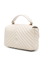 Lady Love Bag Puff medium handbag in chevron nappa leather
