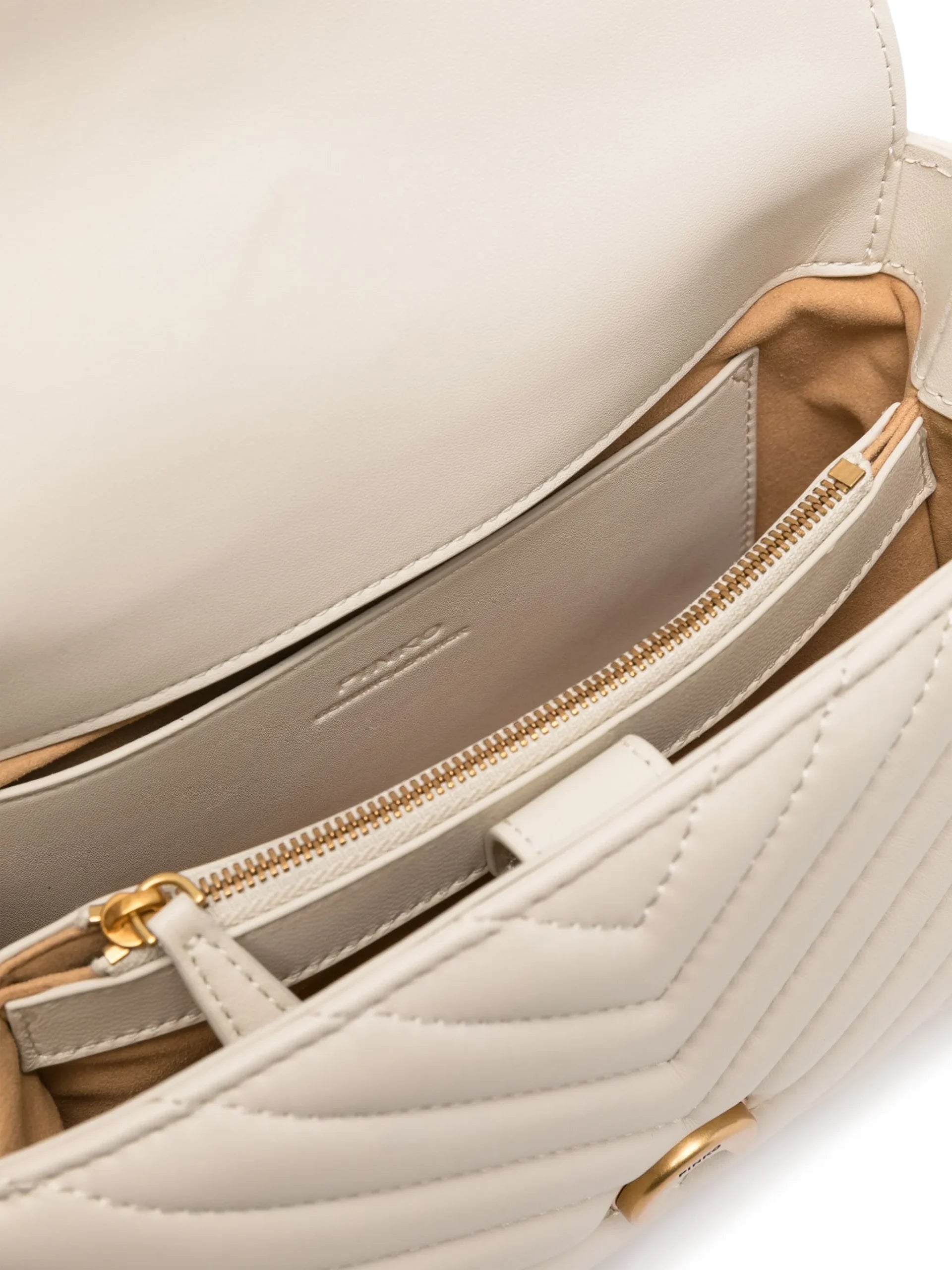 Lady Love Bag Puff medium handbag in chevron nappa leather