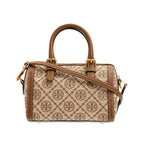 T Monogram Mini Jacquard Barrel Bag Beige