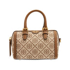 Tory Burch T Monogram Mini Jacquard Barrel Bag Beige