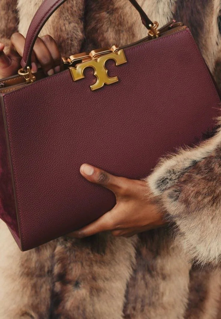 Tory Burch Eleanor Top Handle Bag in burgundy