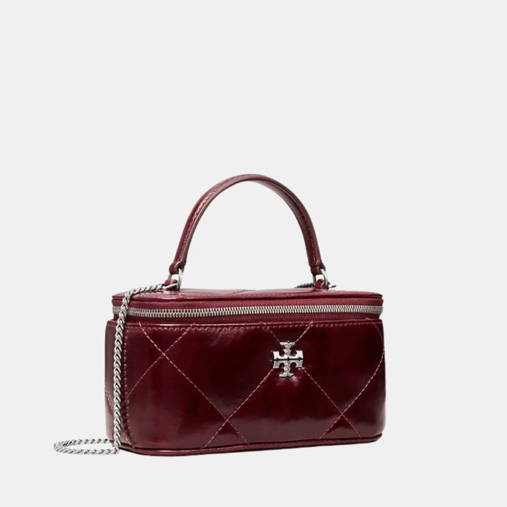 Kira Diamond Quilt Distressed Vanity Case