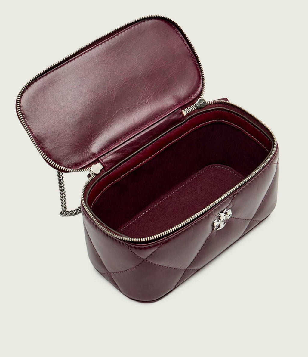 Kira Diamond Quilt Distressed Vanity Case