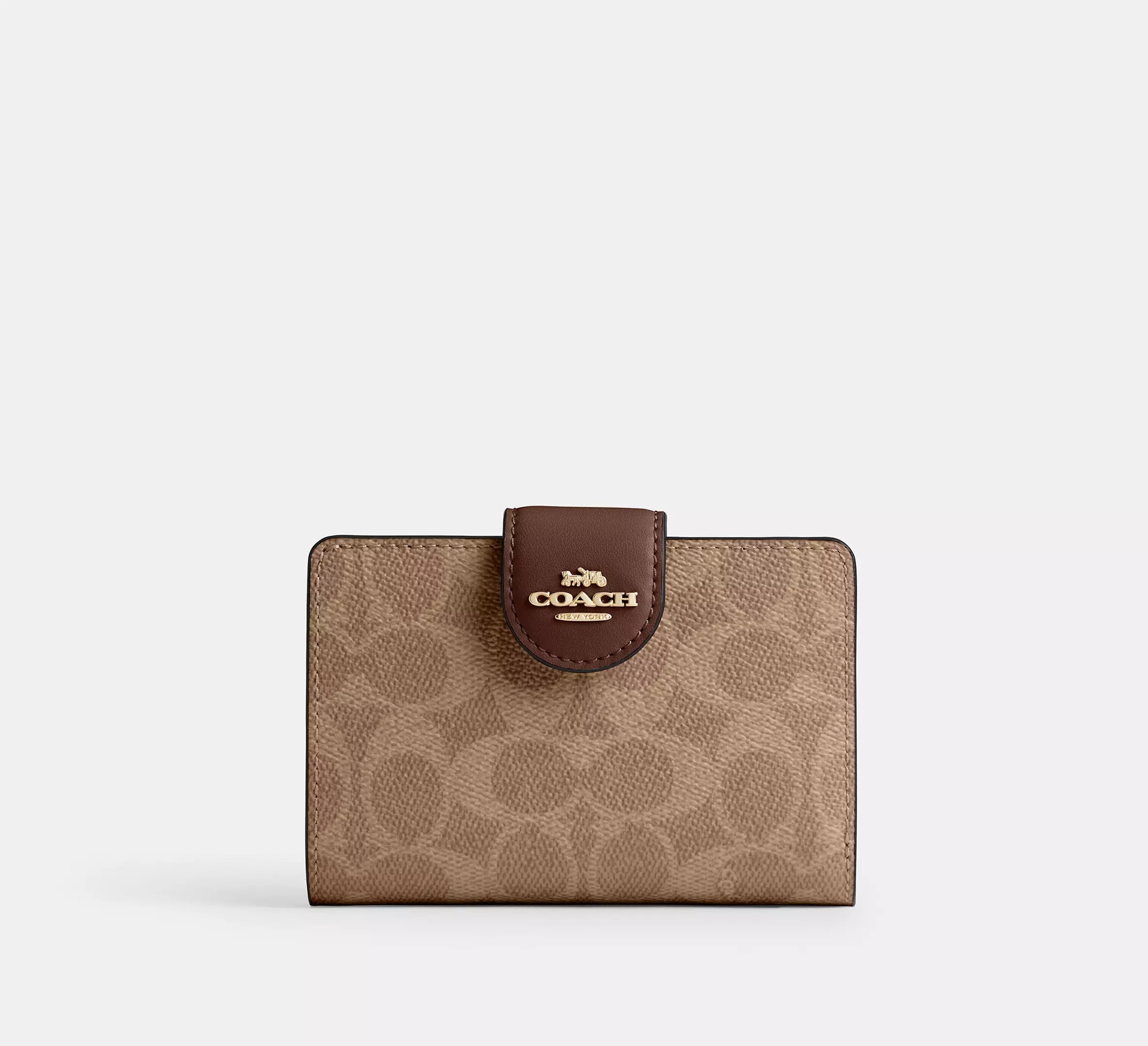 Coach Medium Corner Zip Wallet In Signature Canvas Main image