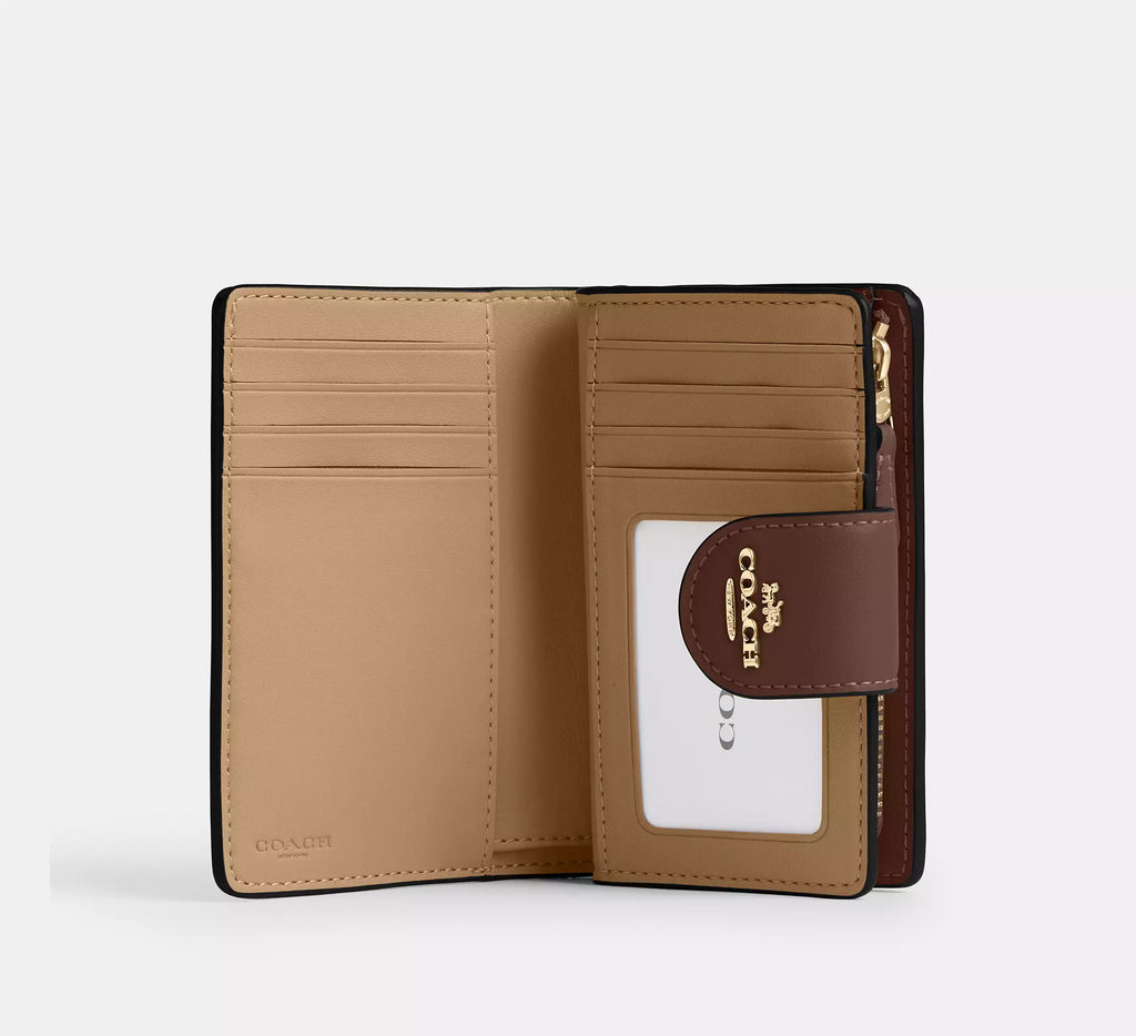 Coach Medium Corner Zip Wallet In Signature Canvas