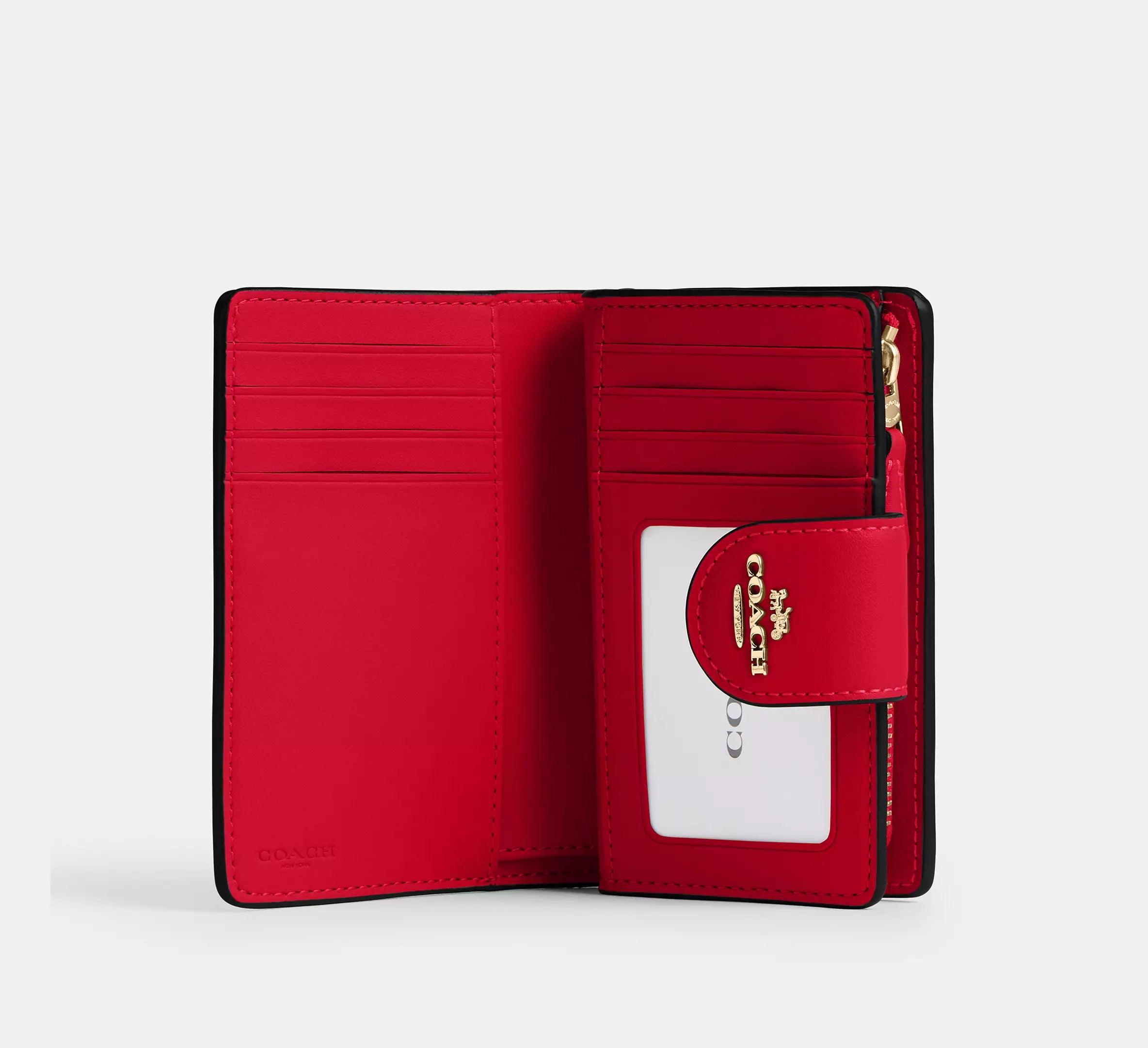 Coach Medium Corner Zip Wallet in signature canvas