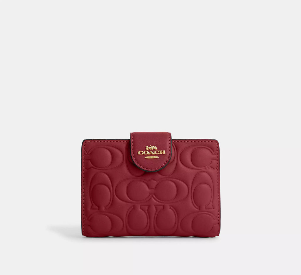 Coach Medium Corner Zip Wallet With Signature Leather