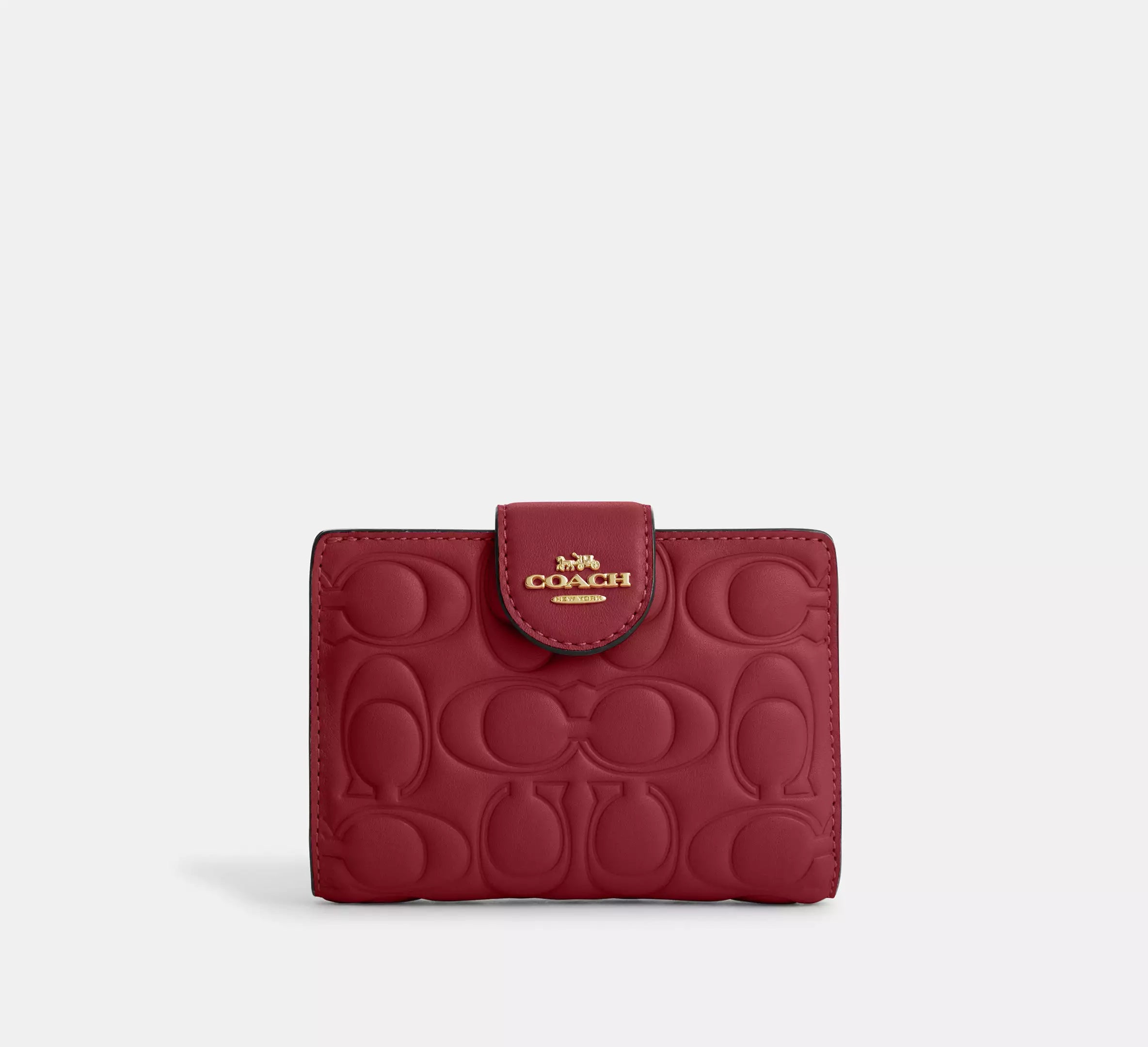 Coach Medium Corner Zip Wallet With Signature Leather